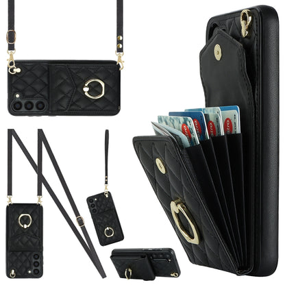 Rhombic Texture Card Bag Phone Case with Long Lanyard, For Samsung Galaxy S26+ 5G, For Samsung Galaxy S26 Ultra 5G, For Samsung Galaxy S26 5G, For Samsung Galaxy S25 Edge 5G, For Samsung Galaxy S24 Ultra 5G, For Samsung Galaxy S24+ 5G                  ...