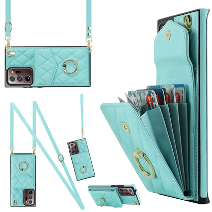 Rhombic Texture Card Bag Phone Case with Long Lanyard, For Samsung Galaxy S26+ 5G, For Samsung Galaxy S26 Ultra 5G, For Samsung Galaxy S26 5G, For Samsung Galaxy S25 Edge 5G, For Samsung Galaxy S24 Ultra 5G, For Samsung Galaxy S24+ 5G                  ...