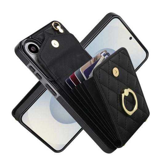 Rhombic Texture Card Bag Phone Case with Long Lanyard, For Samsung Galaxy S26+ 5G, For Samsung Galaxy S26 Ultra 5G, For Samsung Galaxy S26 5G, For Samsung Galaxy S25 Edge 5G, For Samsung Galaxy S24 Ultra 5G, For Samsung Galaxy S24+ 5G                  ...