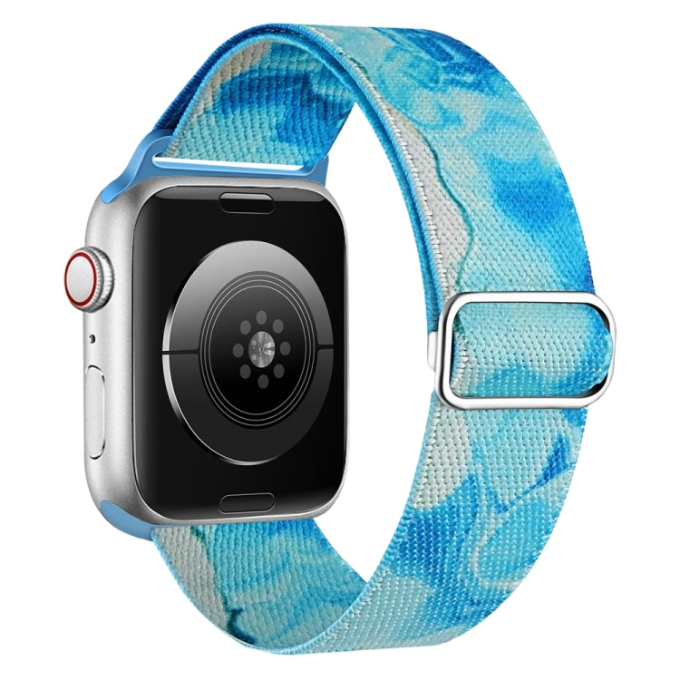 Painted Pattern Nylon Replacement Watch Band, For Apple Watch Ultra 49mm, For Apple Watch SE 2023 44mm, For Apple Watch SE 2023 40mm, For Apple Watch 8 41mm, For Apple Watch Ultra 2 49mm, For Apple Watch 8 45mm, For Apple Watch 9 45mm                  ...