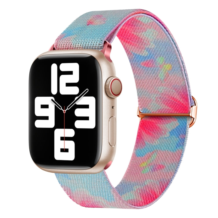 Painted Pattern Nylon Replacement Watch Band, For Apple Watch Ultra 49mm, For Apple Watch SE 2023 44mm, For Apple Watch SE 2023 40mm, For Apple Watch 8 41mm, For Apple Watch Ultra 2 49mm, For Apple Watch 8 45mm, For Apple Watch 9 45mm                  ...