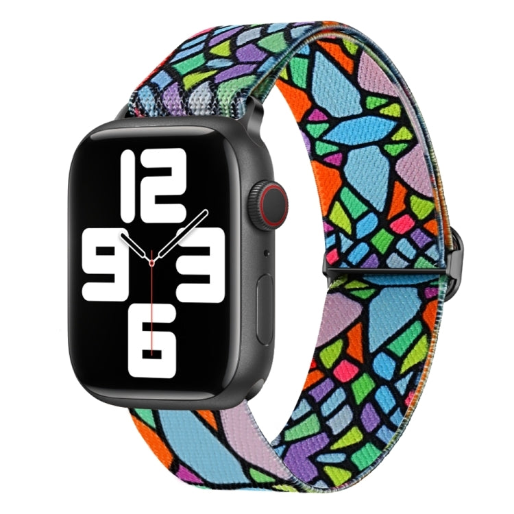 Painted Pattern Nylon Replacement Watch Band, For Apple Watch SE 2023 44mm, For Apple Watch Ultra 49mm, For Apple Watch SE 2023 40mm, For Apple Watch 8 41mm, For Apple Watch Ultra 2 49mm, For Apple Watch 8 45mm, For Apple Watch SE 2022 40mm������������...
