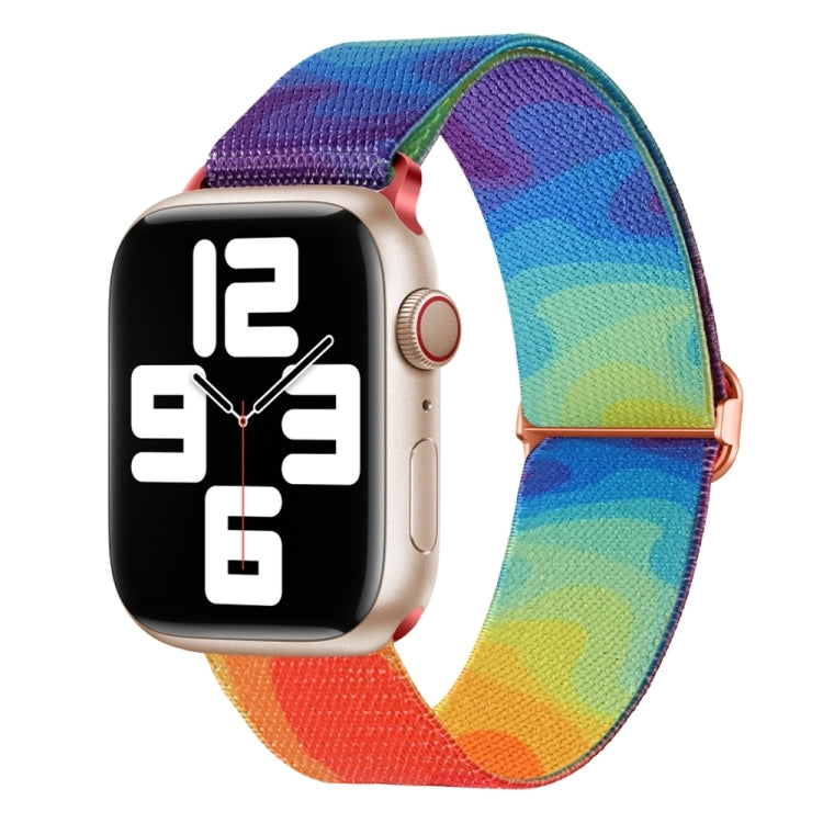 Painted Pattern Nylon Replacement Watch Band, For Apple Watch Ultra 49mm, For Apple Watch SE 2023 44mm, For Apple Watch SE 2023 40mm, For Apple Watch 8 41mm, For Apple Watch Ultra 2 49mm, For Apple Watch 8 45mm, For Apple Watch 9 45mm                  ...