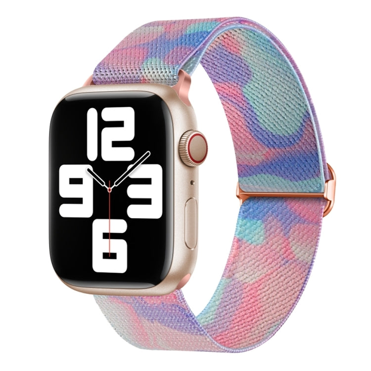 Painted Pattern Nylon Replacement Watch Band, For Apple Watch SE 2023 44mm, For Apple Watch Ultra 49mm, For Apple Watch SE 2023 40mm, For Apple Watch 8 41mm, For Apple Watch Ultra 2 49mm, For Apple Watch 8 45mm, For Apple Watch SE 2022 40mm������������...