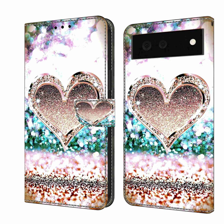 Crystal 3D Shockproof Protective Leather Phone Case, For Google Pixel 7a, For Google Pixel 7 Pro, For Google Pixel 7, For Google Pixel 6a, For Google Pixel 6 Pro