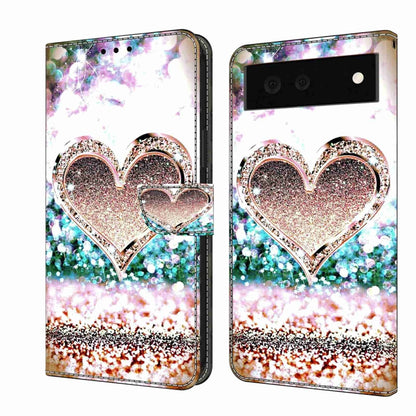 Crystal 3D Shockproof Protective Leather Phone Case, For Google Pixel 7a, For Google Pixel 7 Pro, For Google Pixel 7, For Google Pixel 6a, For Google Pixel 6 Pro
