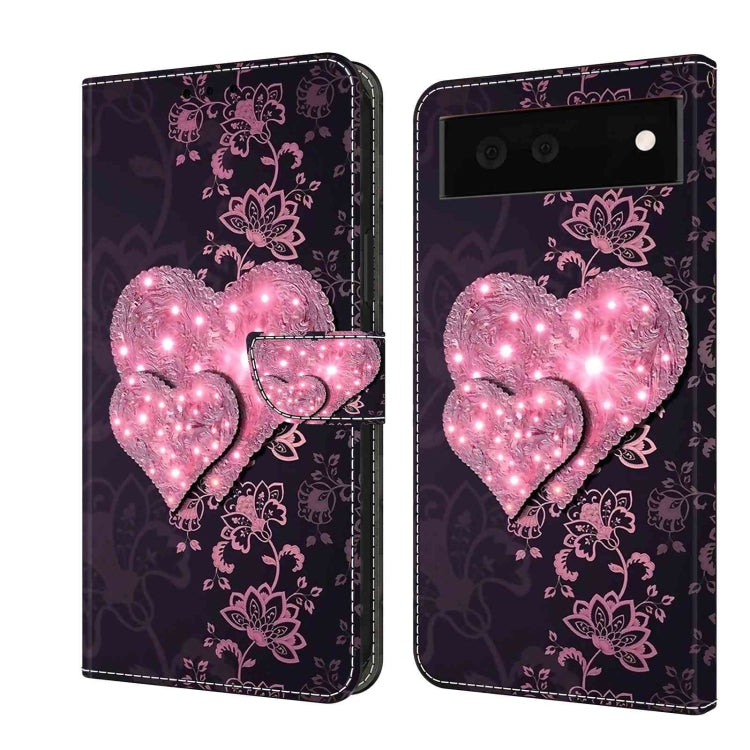 Crystal 3D Shockproof Protective Leather Phone Case, For Google Pixel 7a, For Google Pixel 7 Pro, For Google Pixel 7, For Google Pixel 6a, For Google Pixel 6 Pro