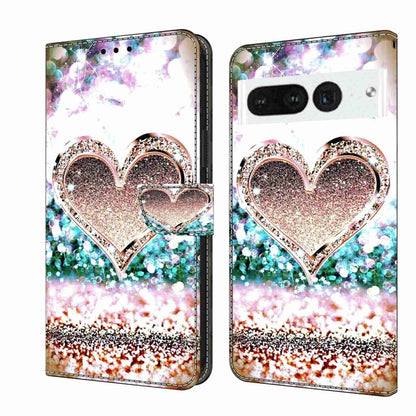 Crystal 3D Shockproof Protective Leather Phone Case, For Google Pixel 7a, For Google Pixel 7 Pro, For Google Pixel 7, For Google Pixel 6a, For Google Pixel 6 Pro