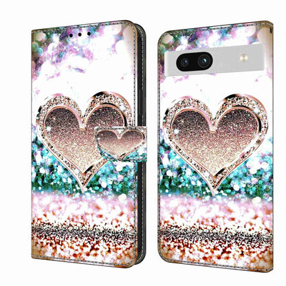 Crystal 3D Shockproof Protective Leather Phone Case, For Google Pixel 7a, For Google Pixel 7 Pro, For Google Pixel 7, For Google Pixel 6a, For Google Pixel 6 Pro