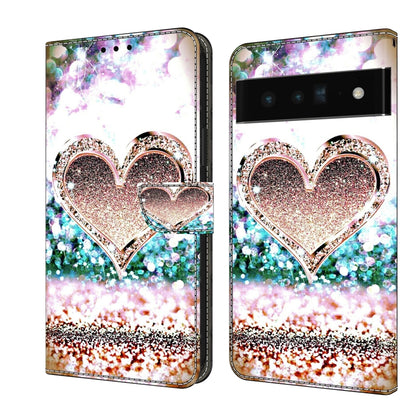 Crystal 3D Shockproof Protective Leather Phone Case, For Google Pixel 7a, For Google Pixel 7 Pro, For Google Pixel 7, For Google Pixel 6a, For Google Pixel 6 Pro