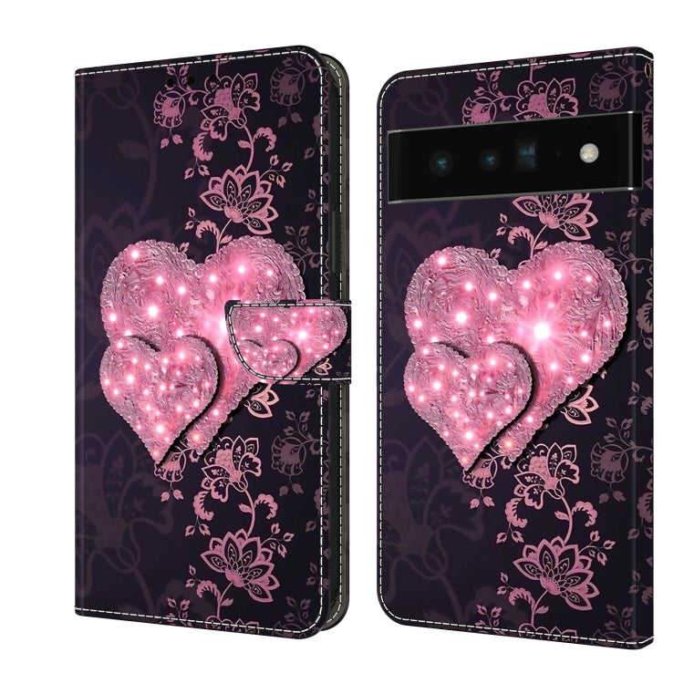 Crystal 3D Shockproof Protective Leather Phone Case, For Google Pixel 7a, For Google Pixel 7 Pro, For Google Pixel 7, For Google Pixel 6a, For Google Pixel 6 Pro
