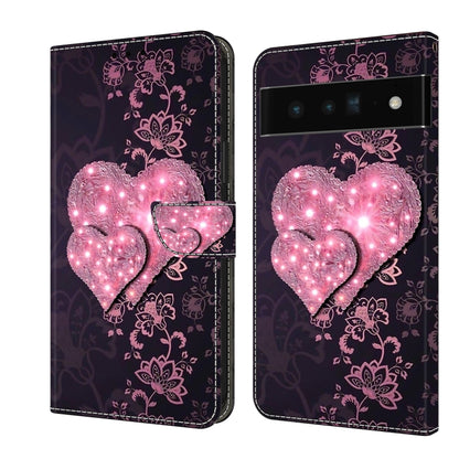 Crystal 3D Shockproof Protective Leather Phone Case, For Google Pixel 7a, For Google Pixel 7 Pro, For Google Pixel 7, For Google Pixel 6a, For Google Pixel 6 Pro