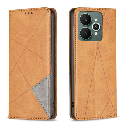 Rhombus Texture Leather Phone Case, For Realme 16T 5G, For Realme 16 5G, For Realme 16 Pro+ 5G, For Realme 16 Pro 5G, For Realme 15 Pro 5G, For Realme 15 5G, For Realme C53