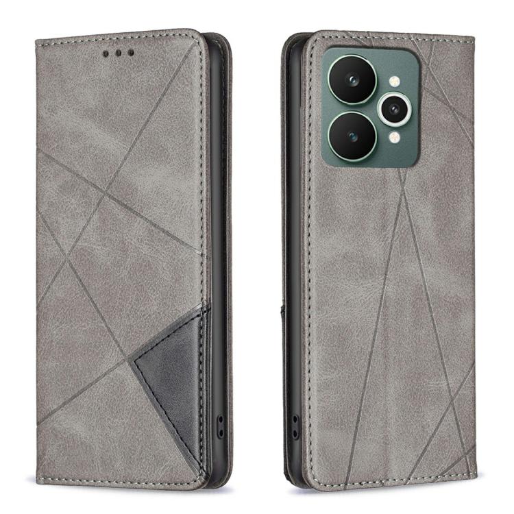 Rhombus Texture Leather Phone Case, For Realme 16T 5G, For Realme 16 5G, For Realme 16 Pro+ 5G, For Realme 16 Pro 5G, For Realme 15 Pro 5G, For Realme 15 5G, For Realme C53