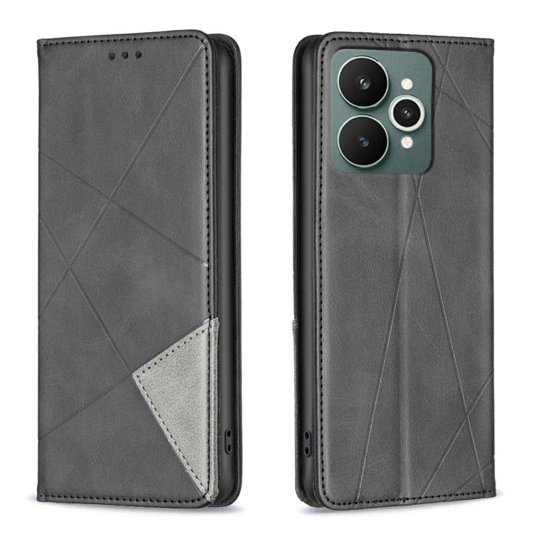 Rhombus Texture Leather Phone Case, For Realme 16T 5G, For Realme 16 5G, For Realme 16 Pro+ 5G, For Realme 16 Pro 5G, For Realme 15 Pro 5G, For Realme 15 5G, For Realme C53