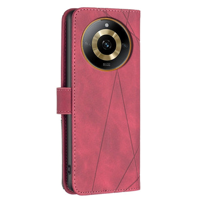 Magnetic Buckle Rhombus Texture Leather Phone Case, For  Realme 11 4G, For Realme 11 5G, For Realme C53, For Realme C65 4G