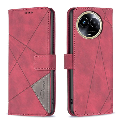 Magnetic Buckle Rhombus Texture Leather Phone Case, For  Realme 11 4G, For Realme 11 5G, For Realme C53, For Realme C65 4G