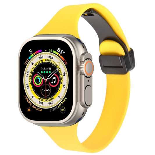 Magnetic Buckle Slim Silicone Watch Band, For Apple Watch Ultra 49mm, For Apple Watch SE 2023 44mm, For Apple Watch SE 2023 40mm, For Apple Watch Ultra 2 49mm