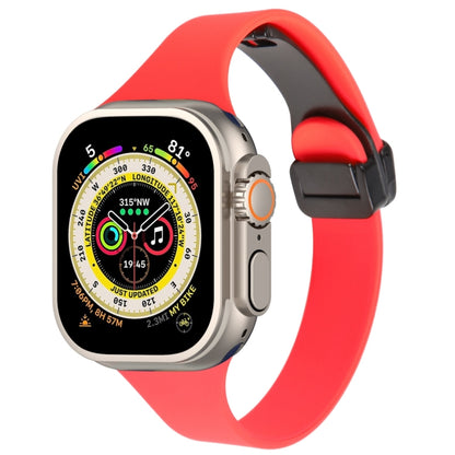 Magnetic Buckle Slim Silicone Watch Band, For Apple Watch Ultra 49mm, For Apple Watch SE 2023 44mm, For Apple Watch SE 2023 40mm, For Apple Watch Ultra 2 49mm