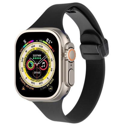 Magnetic Buckle Slim Silicone Watch Band, For Apple Watch Ultra 49mm, For Apple Watch SE 2023 44mm, For Apple Watch SE 2023 40mm, For Apple Watch Ultra 2 49mm