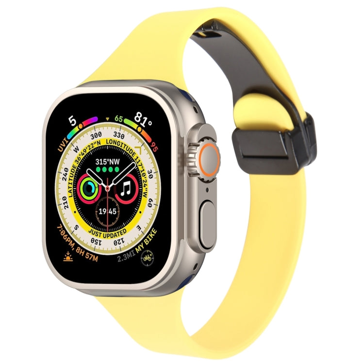 Magnetic Buckle Slim Silicone Watch Band, For Apple Watch Ultra 49mm, For Apple Watch SE 2023 44mm, For Apple Watch SE 2023 40mm, For Apple Watch Ultra 2 49mm
