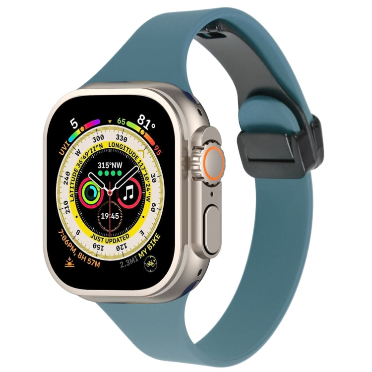 Magnetic Buckle Slim Silicone Watch Band, For Apple Watch Ultra 49mm, For Apple Watch SE 2023 44mm, For Apple Watch SE 2023 40mm, For Apple Watch Ultra 2 49mm