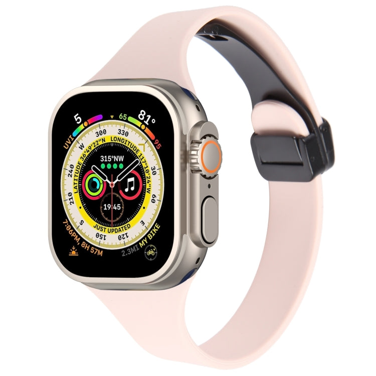 Magnetic Buckle Slim Silicone Watch Band, For Apple Watch Ultra 49mm, For Apple Watch SE 2023 44mm, For Apple Watch SE 2023 40mm, For Apple Watch Ultra 2 49mm
