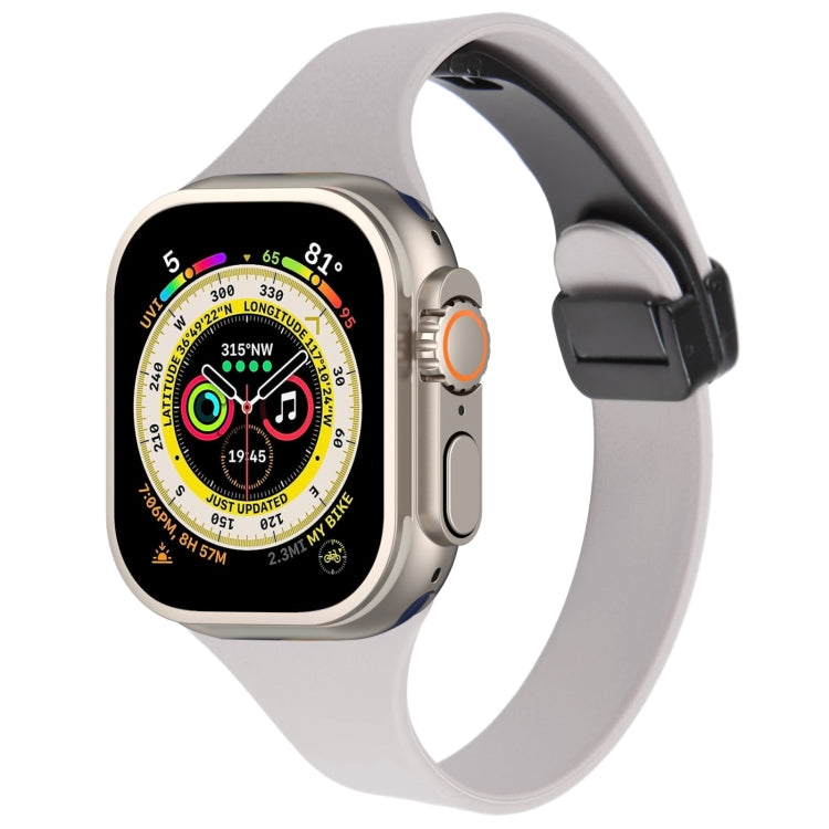 Magnetic Buckle Slim Silicone Watch Band, For Apple Watch Ultra 49mm, For Apple Watch SE 2023 44mm, For Apple Watch SE 2023 40mm, For Apple Watch Ultra 2 49mm