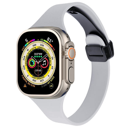 Magnetic Buckle Slim Silicone Watch Band, For Apple Watch Ultra 49mm, For Apple Watch SE 2023 44mm, For Apple Watch SE 2023 40mm, For Apple Watch Ultra 2 49mm