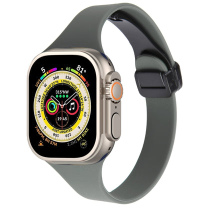 Magnetic Buckle Slim Silicone Watch Band, For Apple Watch Ultra 49mm, For Apple Watch SE 2023 44mm, For Apple Watch SE 2023 40mm, For Apple Watch Ultra 2 49mm