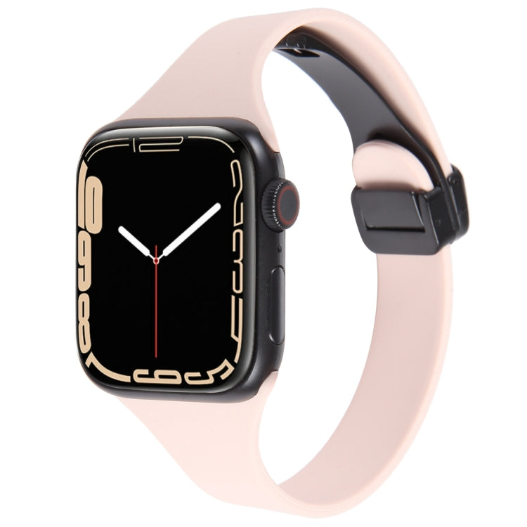 Magnetic Buckle Slim Silicone Watch Band, For Apple Watch Series 8 41mm, For Apple Watch SE 40mm, For Apple Watch Series 8 45mm, For Apple Watch SE 44mm