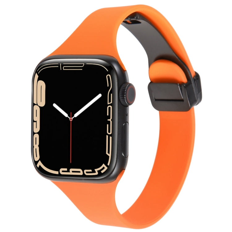 Magnetic Buckle Slim Silicone Watch Band, For Apple Watch Series 7 41mm, For Apple Watch Series 7 45mm, For Apple Watch Series 6 40mm, For Apple Watch Series 6 44mm