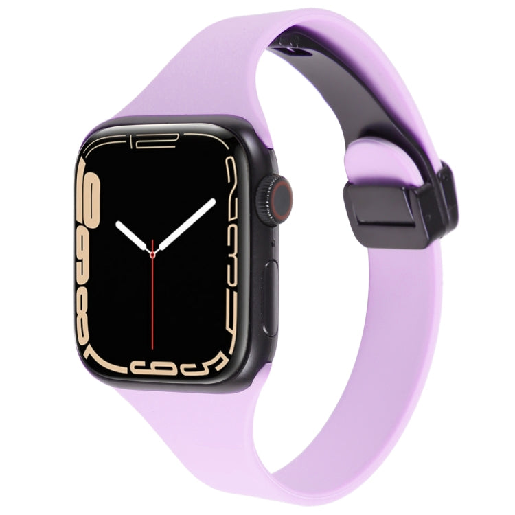 Magnetic Buckle Slim Silicone Watch Band, For Apple Watch Series 7 41mm, For Apple Watch Series 7 45mm, For Apple Watch Series 6 40mm, For Apple Watch Series 6 44mm
