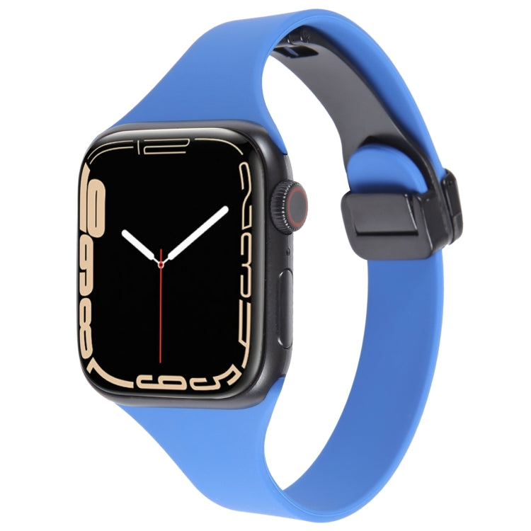 Magnetic Buckle Slim Silicone Watch Band, For Apple Watch Series 5 44mm, For Apple Watch Series 5 40mm, For Apple Watch Series 4 44mm, For Apple Watch 42mm