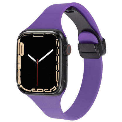 Magnetic Buckle Slim Silicone Watch Band, For Apple Watch Series 5 44mm, For Apple Watch Series 5 40mm, For Apple Watch Series 4 44mm, For Apple Watch 42mm