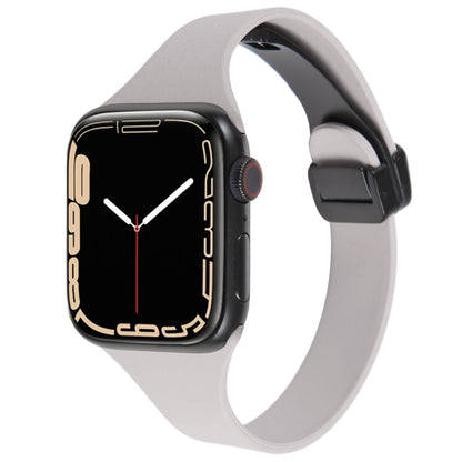 Magnetic Buckle Slim Silicone Watch Band, For Apple Watch Series 5 44mm, For Apple Watch Series 5 40mm, For Apple Watch Series 4 44mm, For Apple Watch 42mm