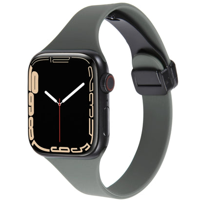 Magnetic Buckle Slim Silicone Watch Band, For Apple Watch Series 5 44mm, For Apple Watch Series 5 40mm, For Apple Watch Series 4 44mm, For Apple Watch 42mm