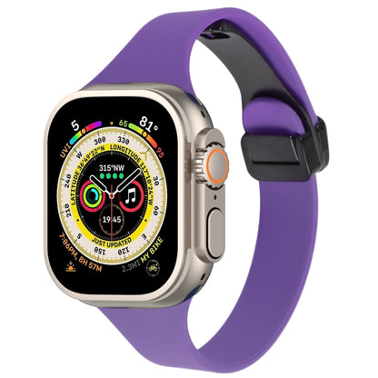 Magnetic Buckle Slim Silicone Watch Band, For Apple Watch Ultra 49mm, For Apple Watch SE 2023 44mm, For Apple Watch SE 2023 40mm, For Apple Watch Ultra 2 49mm
