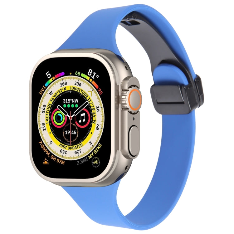 Magnetic Buckle Slim Silicone Watch Band, For Apple Watch Ultra 49mm, For Apple Watch SE 2023 44mm, For Apple Watch SE 2023 40mm, For Apple Watch Ultra 2 49mm