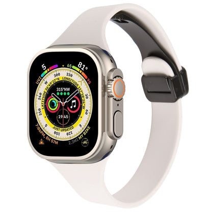 Magnetic Buckle Slim Silicone Watch Band, For Apple Watch Ultra 49mm, For Apple Watch SE 2023 44mm, For Apple Watch SE 2023 40mm, For Apple Watch Ultra 2 49mm