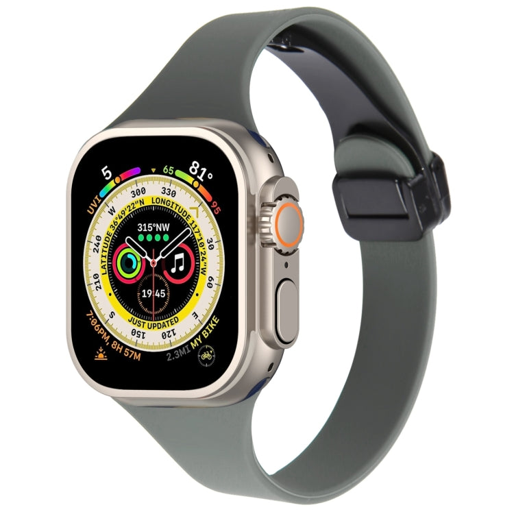 Magnetic Buckle Slim Silicone Watch Band, For Apple Watch Ultra 49mm, For Apple Watch SE 2023 44mm, For Apple Watch SE 2023 40mm, For Apple Watch Ultra 2 49mm