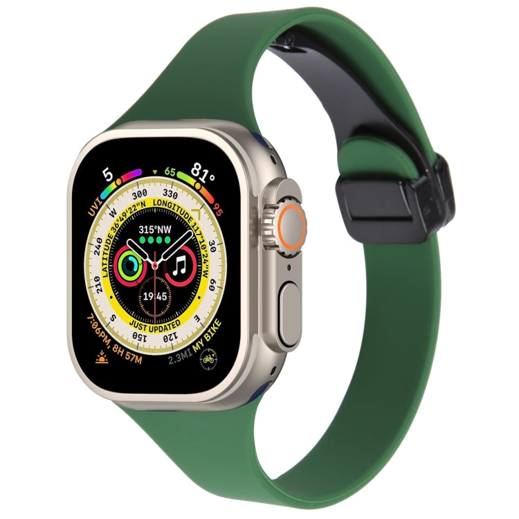 Magnetic Buckle Slim Silicone Watch Band, For Apple Watch Ultra 49mm, For Apple Watch SE 2023 44mm, For Apple Watch SE 2023 40mm, For Apple Watch Ultra 2 49mm