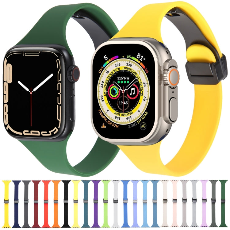Magnetic Buckle Slim Silicone Watch Band, For Apple Watch Series 4 40mm, For Apple Watch 38mm, For Apple Watch Series 3 38mm, For Apple Watch Series 3 42mm