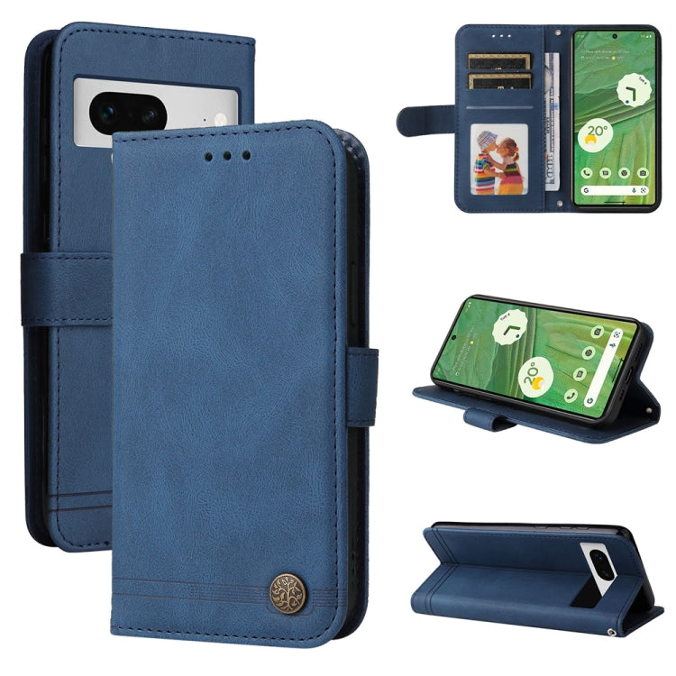 Skin Feel Life Tree Metal Button Leather Phone Case, For Google Pixel 11 Pro XL, For Google Pixel 11 / Pixel 11 Pro, For Google Pixel 10a, For Google Pixel 9a, For Google Pixel 9 Pro, For Google Pixel 9, For Google Pixel 8a, For Google Pixel 8 Pro     ...