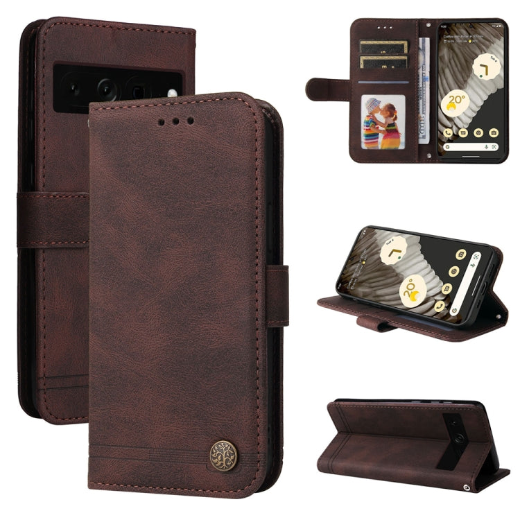 Skin Feel Life Tree Metal Button Leather Phone Case, For Google Pixel 11 Pro XL, For Google Pixel 11 / Pixel 11 Pro, For Google Pixel 10a, For Google Pixel 9a, For Google Pixel 9 Pro, For Google Pixel 9, For Google Pixel 8a, For Google Pixel 8 Pro     ...