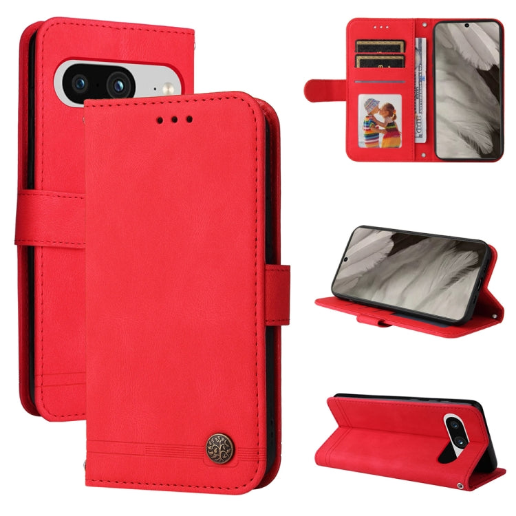 Skin Feel Life Tree Metal Button Leather Phone Case, For Google Pixel 11 Pro XL, For Google Pixel 11 / Pixel 11 Pro, For Google Pixel 10a, For Google Pixel 9a, For Google Pixel 9 Pro, For Google Pixel 9, For Google Pixel 8a, For Google Pixel 8 Pro     ...