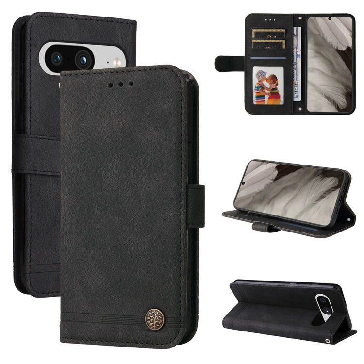 Skin Feel Life Tree Metal Button Leather Phone Case, For Google Pixel 11 Pro XL, For Google Pixel 11 / Pixel 11 Pro, For Google Pixel 10a, For Google Pixel 9a, For Google Pixel 9 Pro, For Google Pixel 9, For Google Pixel 8a, For Google Pixel 8 Pro     ...