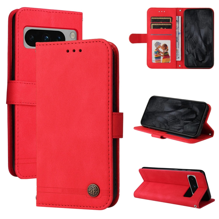 Skin Feel Life Tree Metal Button Leather Phone Case, For Google Pixel 11 Pro XL, For Google Pixel 11 / Pixel 11 Pro, For Google Pixel 10a, For Google Pixel 9a, For Google Pixel 9 Pro, For Google Pixel 9, For Google Pixel 8a, For Google Pixel 8 Pro     ...
