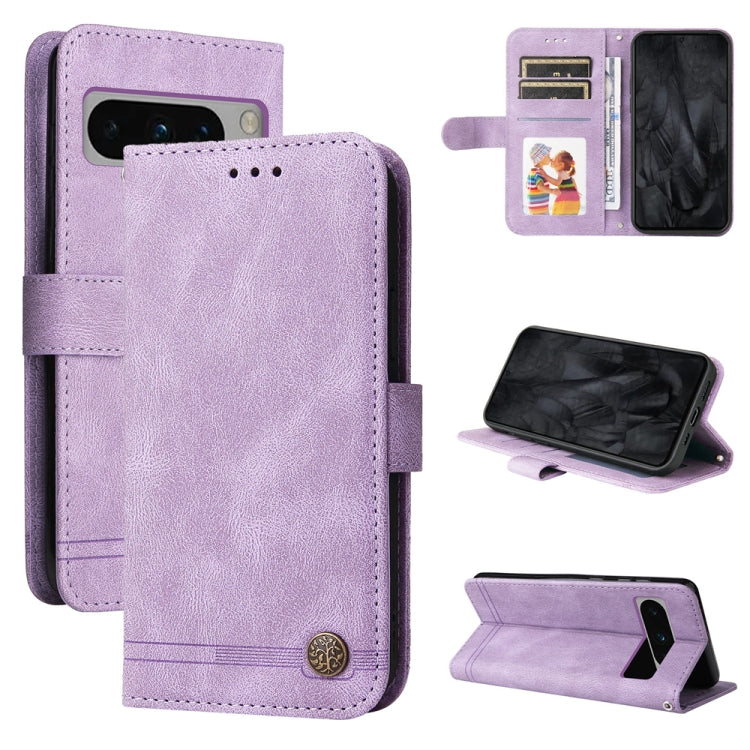 Skin Feel Life Tree Metal Button Leather Phone Case, For Google Pixel 11 Pro XL, For Google Pixel 11 / Pixel 11 Pro, For Google Pixel 10a, For Google Pixel 9a, For Google Pixel 9 Pro, For Google Pixel 9, For Google Pixel 8a, For Google Pixel 8 Pro     ...