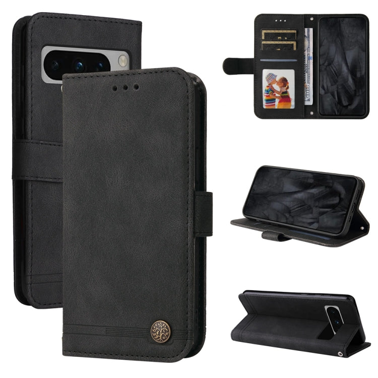 Skin Feel Life Tree Metal Button Leather Phone Case, For Google Pixel 11 Pro XL, For Google Pixel 11 / Pixel 11 Pro, For Google Pixel 10a, For Google Pixel 9a, For Google Pixel 9 Pro, For Google Pixel 9, For Google Pixel 8a, For Google Pixel 8 Pro     ...